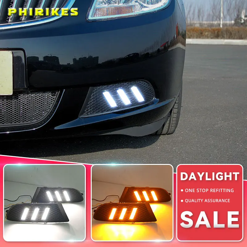 

2pcs LED DRL daytime running light For Buick Excelle GT 2010-2013 White yellow blue Front Fog Lamp Day Light