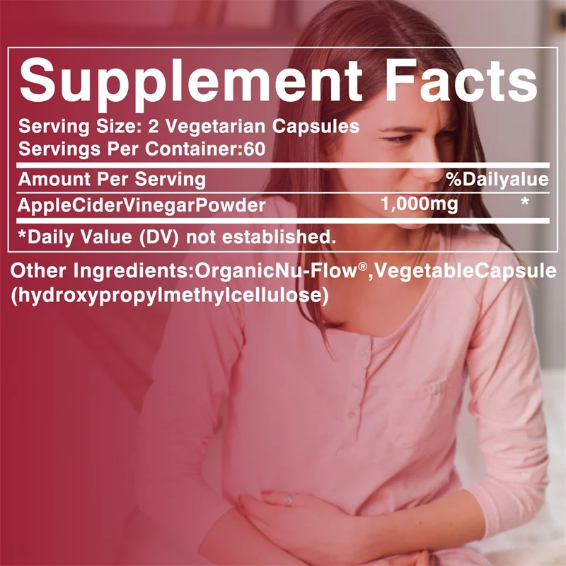 Apple Cider Vinegar - Detoxification and Digestive Support, Promotes Cholesterol Balance, and Supports Healthy Weight Management