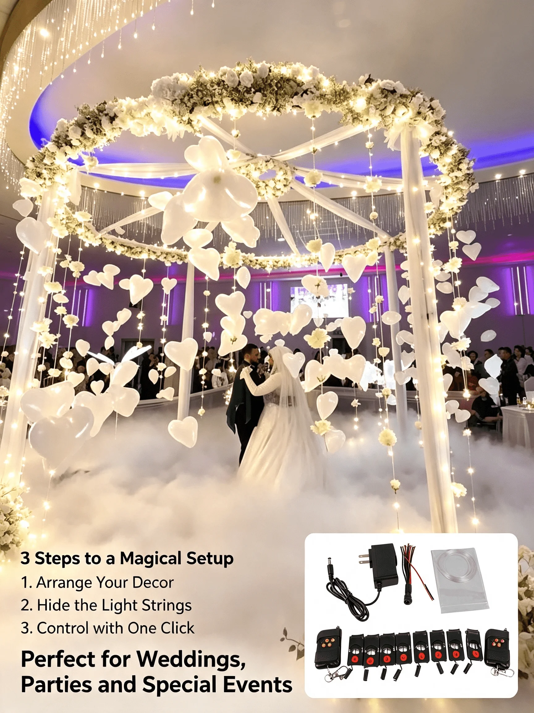 8 12 20 Channel Remote Control Balloon Blasting Machine Exploding Balloon Kit Stage Party Decoration for Wedding Birthday Bride