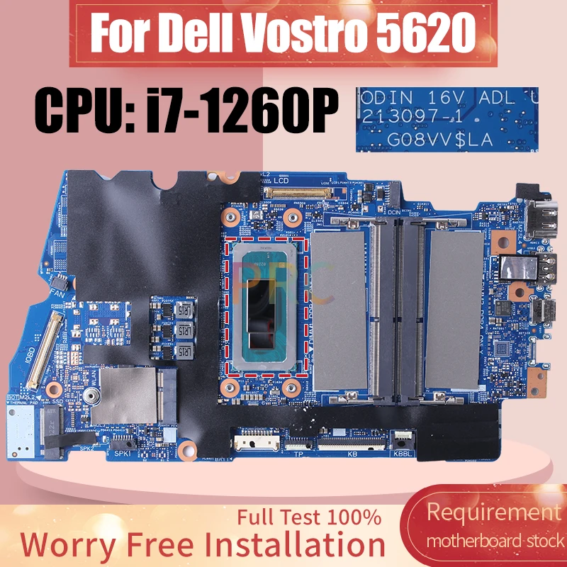 213097-1 For Dell Vostro 5620 Laptop Motherboard CN-0HRNCW 0HRNCW SRLD6 i7-1260P Notebook Mainboard