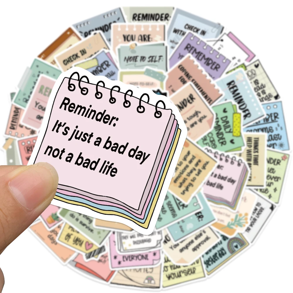 50PCS Funny Reminder Labels Cute Stickers for DIY Fridge Diary Car Scrapbooking Notebooks Laptop Phone Bottle Party Gift Decals