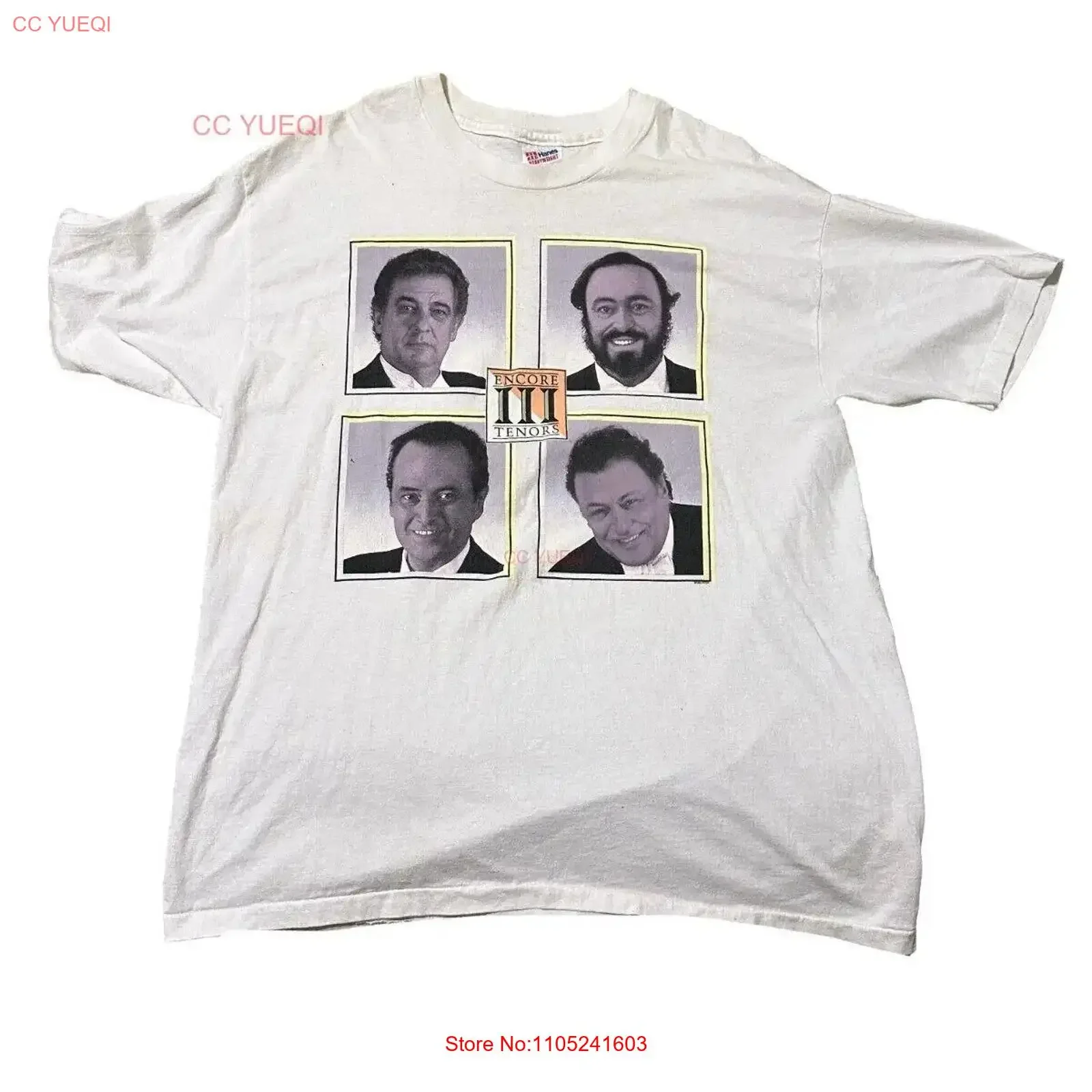 Camiseta Vintage de los Tres Tenores, Concierto de 1994 en Dodger Stadium, Pavarotti Opera, Talla XL, Estilo Vintage Lavado, Gráfico, Suave, Casual