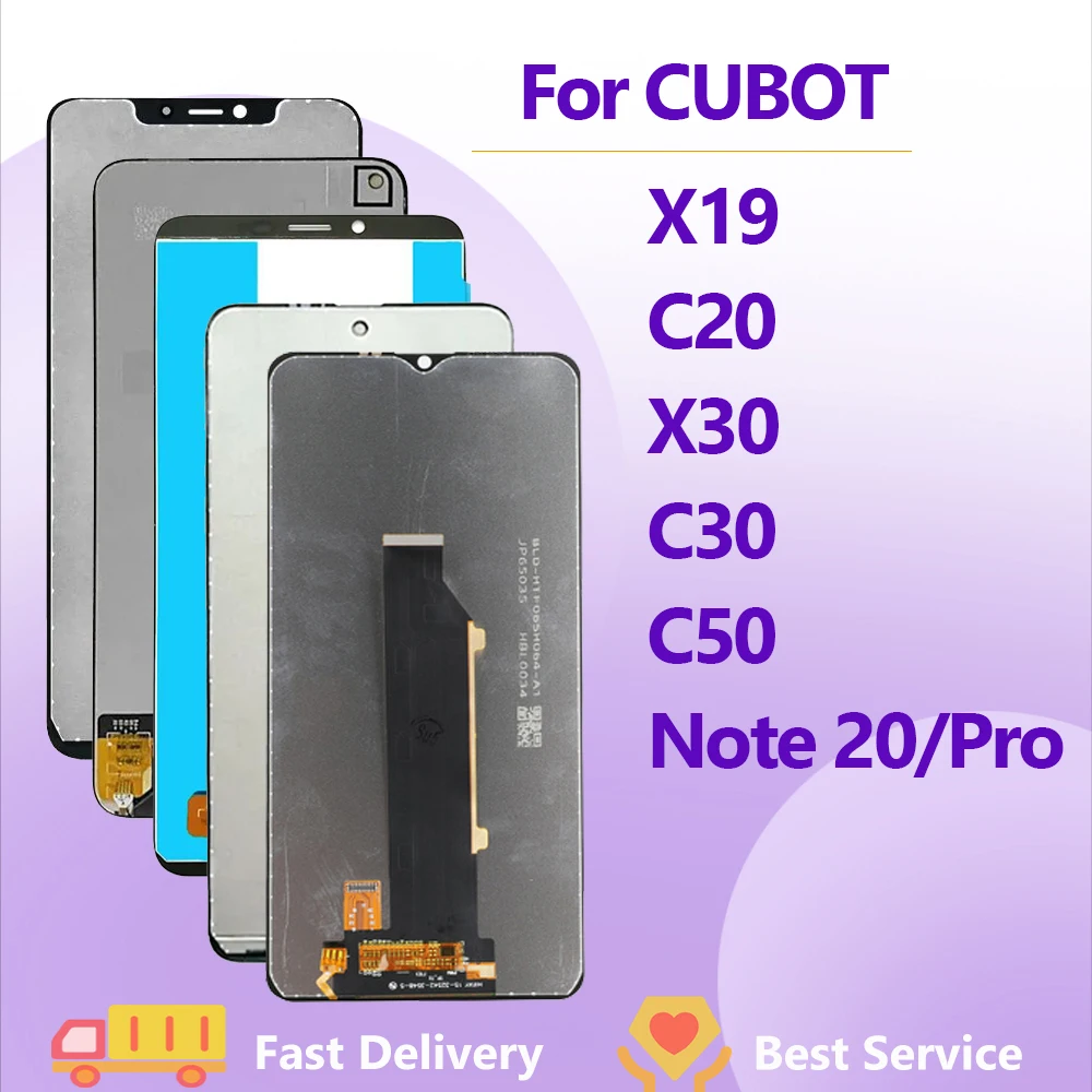 

New For Cubot X19 C20 X20 X30 C30 X50 Note 20 LCD Display with Touch Screen Digitizer Assembly Phone Accessories replacement