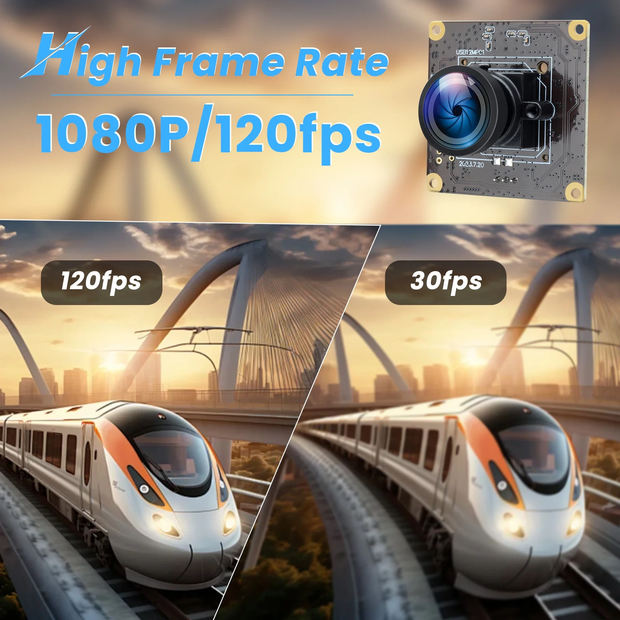 2026 ELP 12MP Wide Angle USB Camera Module 1080P 120fps No Distortion Lens Low Light Camera IMX577 High Speed Industrial Mini Ca