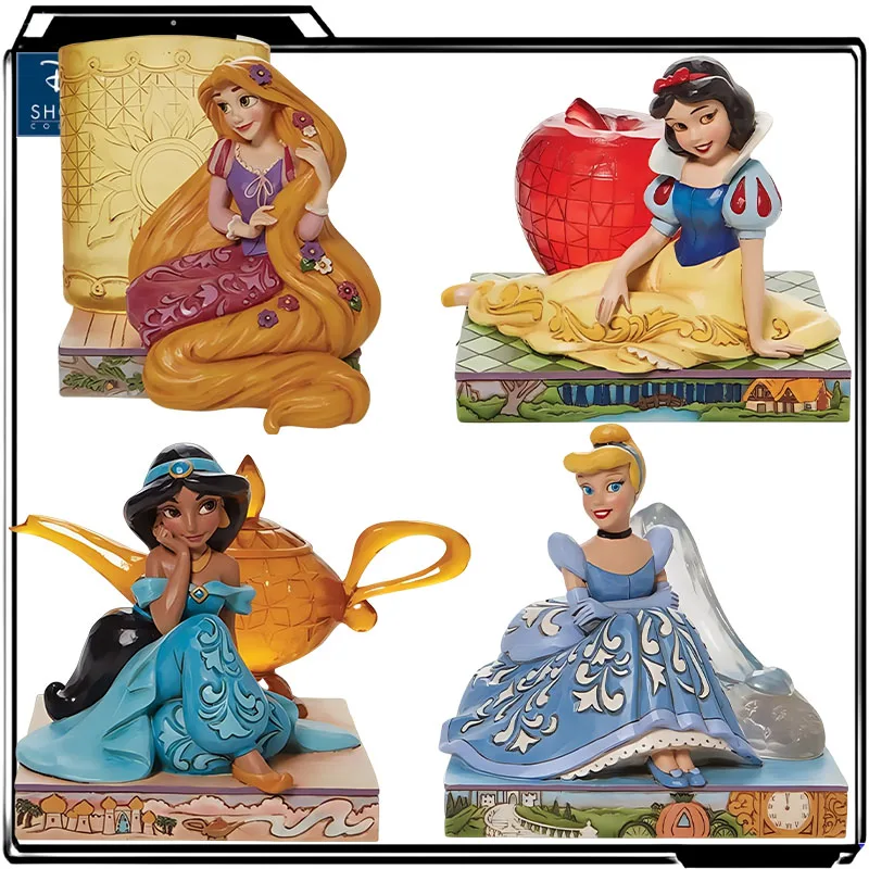 

Disney Genuine Traditions Anime Figure Jasmine & Rapunzel & Snow White & Cinderella Action Figure Toys for Boys Kids Gift