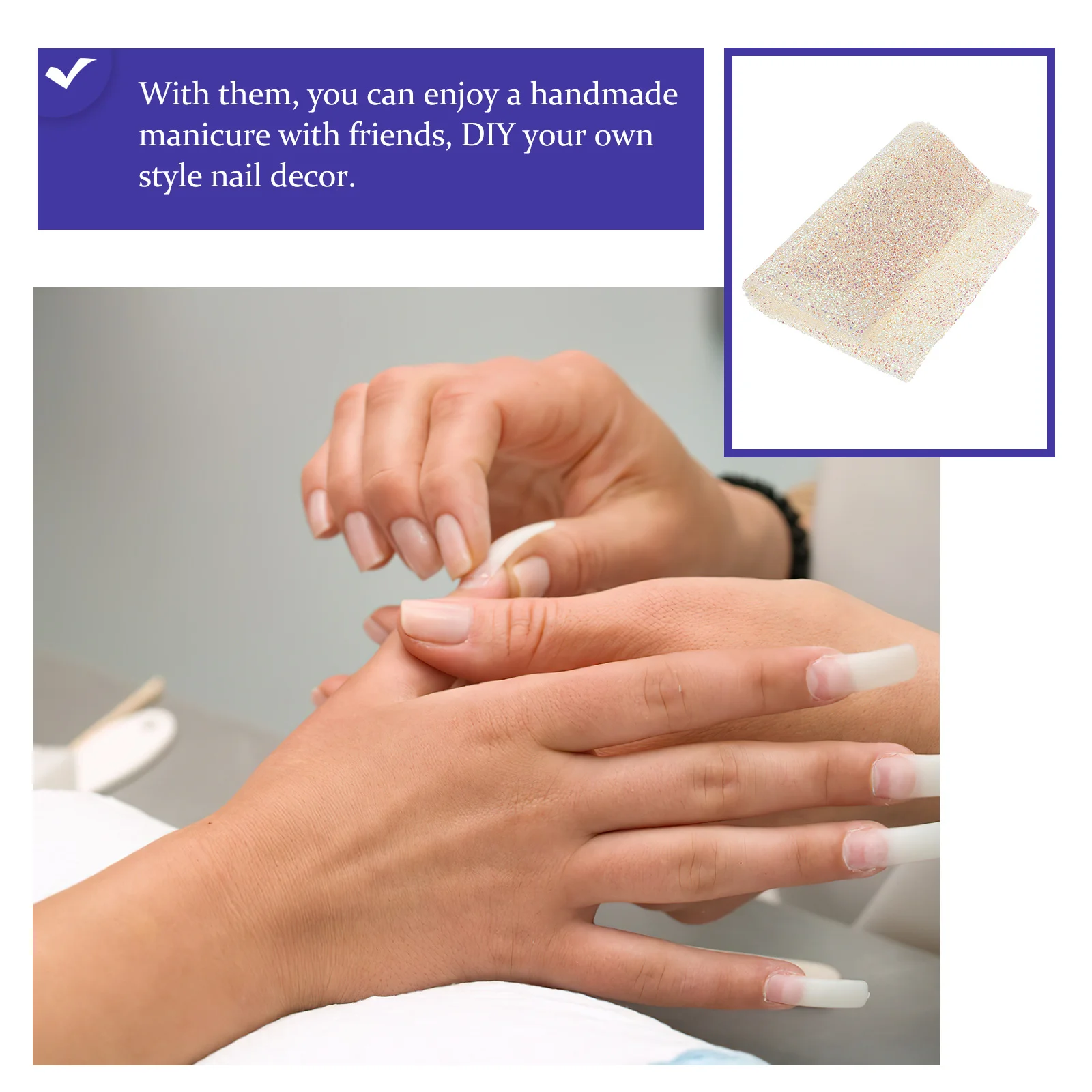 Cojín para decoración de uñas, tapete de diamante rosa, duradero, uso a largo plazo, diamantes de imitación brillantes, decoración creativa, regalo escolar para salón