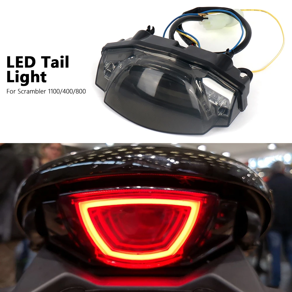 For Ducati Scrambler 1100 800 SCRAMBLER 400 Motorcycle Accessories Lamps Lntegrated LED Rear Turn Signal Tail Stop Light