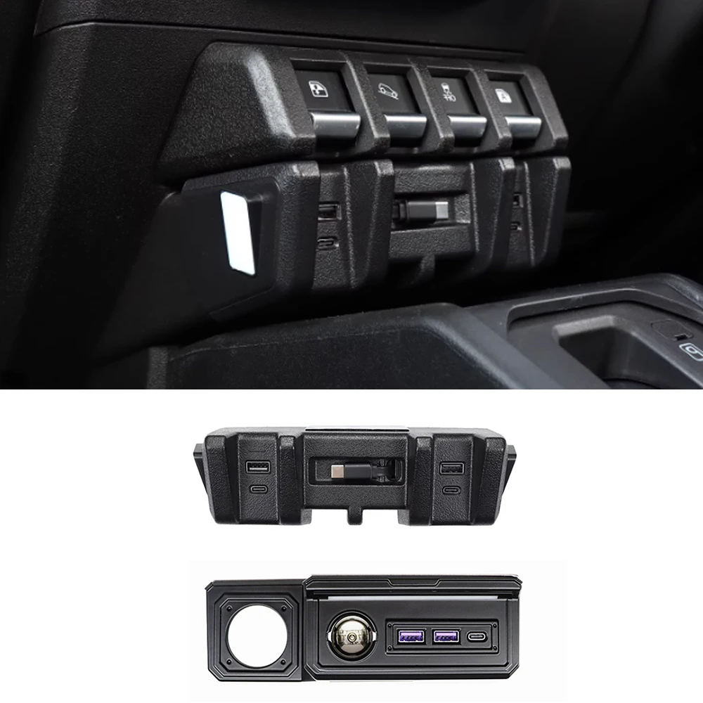 

Kit for Suzuki Jimny JB64 JB74 2019-2026 ABS Car Refit USB Charging Port Trim Central Control Cover Accessories