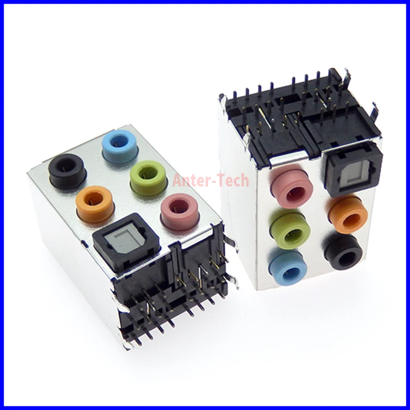 For FOXCONN 6 ports hole audio interface Motherboard socket connector Fiber port for sound card