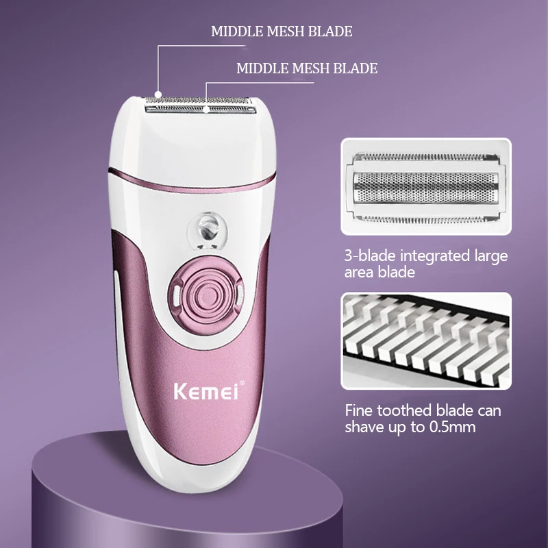 جهاز إزالة الشعر من Kemei مجموعة العناية النسائية أربعة في واحد KM-1307 شفرة إزالة الشعر متعددة في واحد، شفرة إزالة الشعر، مطحنة القدم