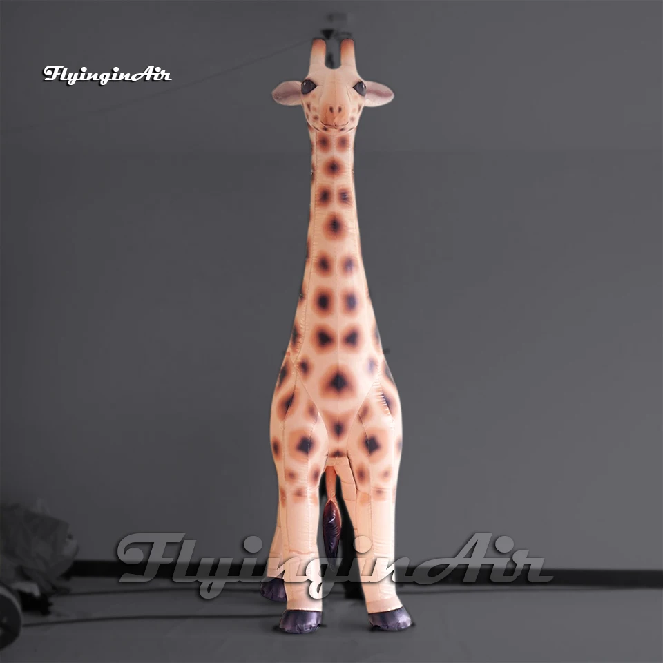 Customized Cute Inflatable Giraffe Simulated Animal Mascot Model Balloon For Zoo And Outdoor Event