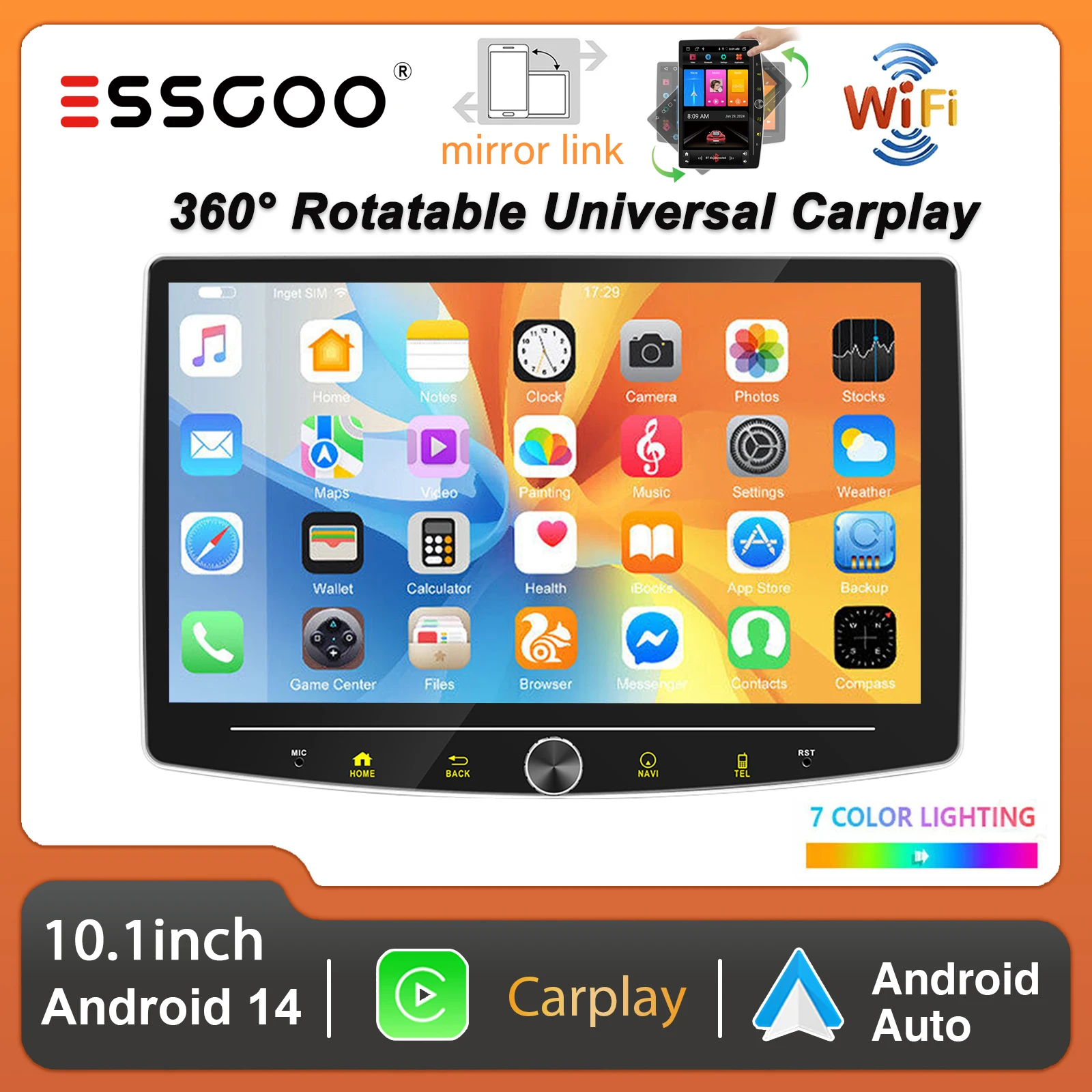 Essgoo 10.1" 1 Din … - image
