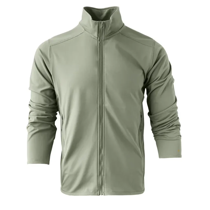 

Уличная весенне-осенняя вязаная куртка с воротником-стойкой и полной молнией, легкая спортивная одежда Fce, молодежная длинная све