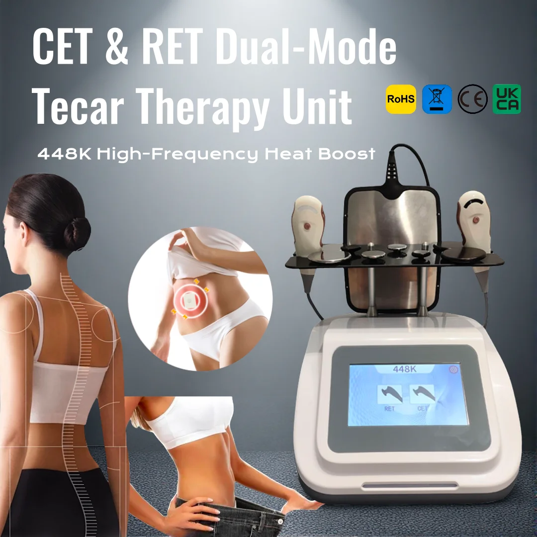 448KHz Radio Frequency Skin Tightening Machine, Professional RF Physiotherapy Device for Facial Lifting Body Cellulite Reduction