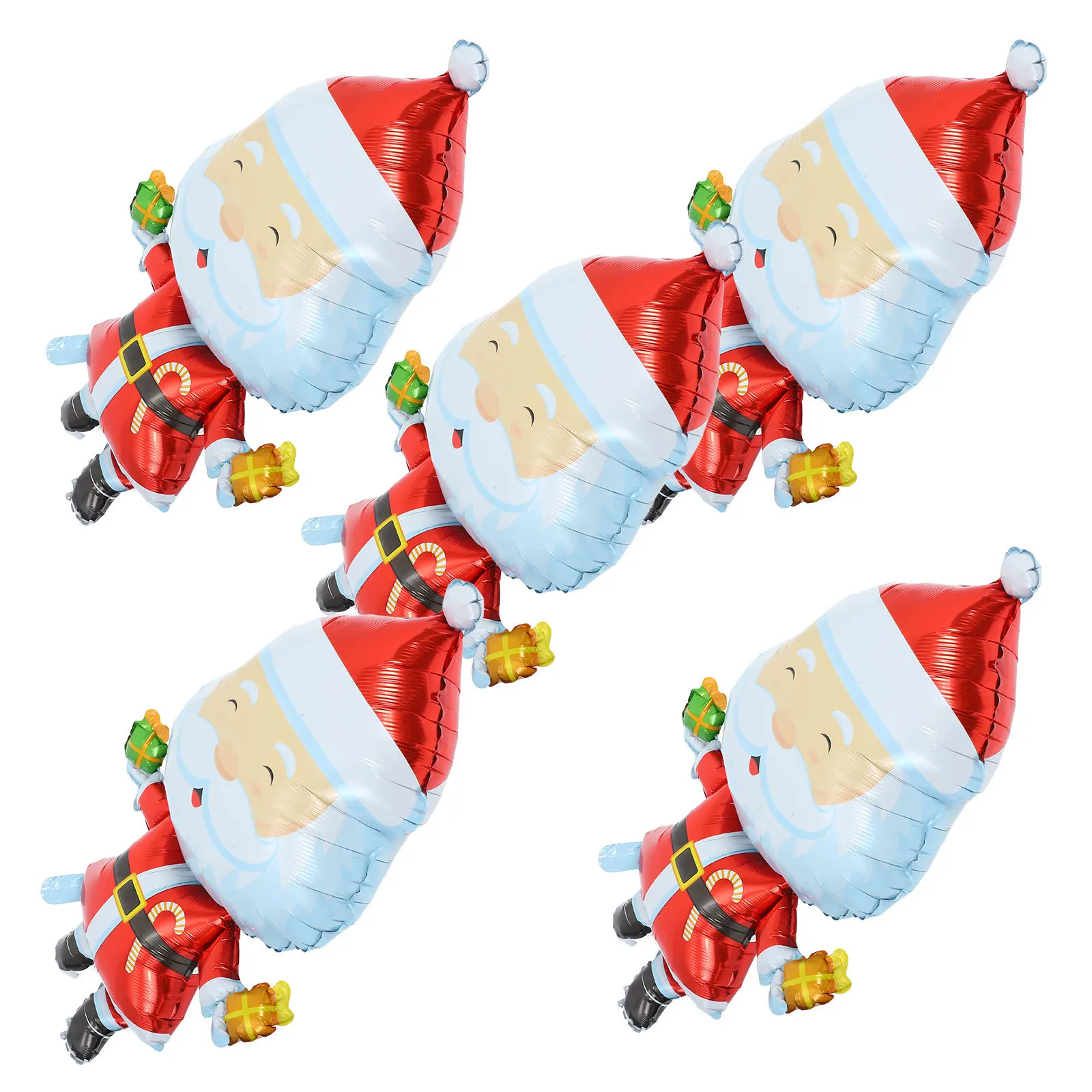 

5Pcs Christmas Balloons Santa Claus Design Foil Balloon Decor for Holiday Party Xmas Decorations Inflatable Aluminum Balloon