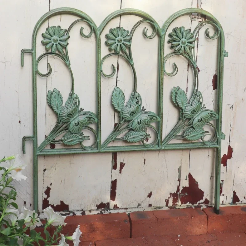 Outdoor Garden Fencing Villa Balcony Mini Picket Fence Flower Bed Partition Low Barrier Plants Climbing Courtyard Decor Fence