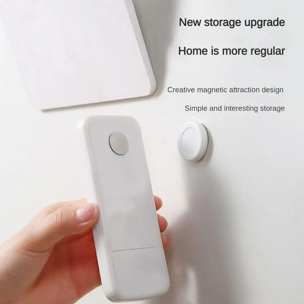 1pcs Magnetic Remote Control Holder Wall Mount Adhesive Remote Control Holder Strong Hold TV Remote Holder For Home Office F5E4