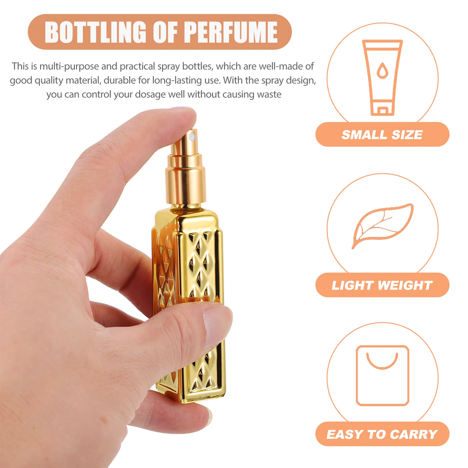 2 قطعة زجاجات رذاذ عطر زجاجية حجم سفر مدمج قابل لإعادة الملء مانعة للتسرب حرفية دقيقة لعينة غسول زيت العطور الفرعية #6