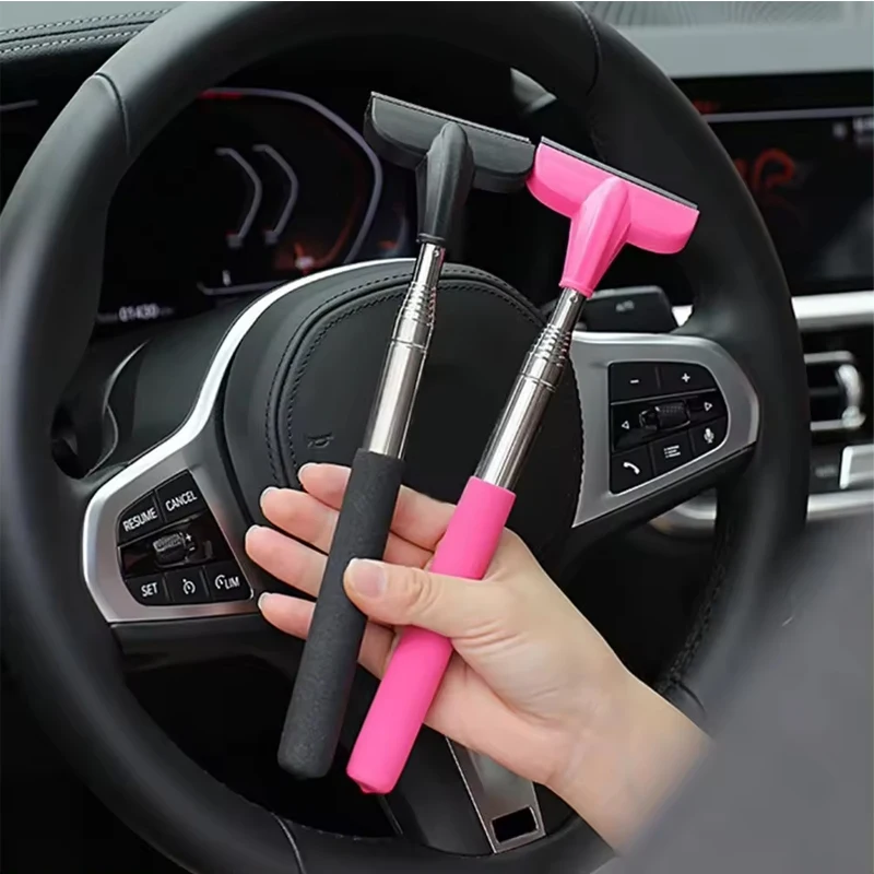 Car Rearview Mirror Wiper Rearview Mirror Water Removal Wiper Artifact Reflector Anti-fog Water Removal Retractable Wiper