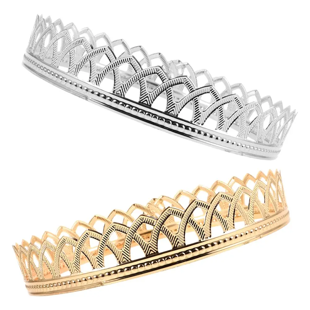 

2 Pcs Tiara Vintage Topper Elegant Royal Accessories King Crown Prince Costume Prom Hair Accessories Prom Hair Metal