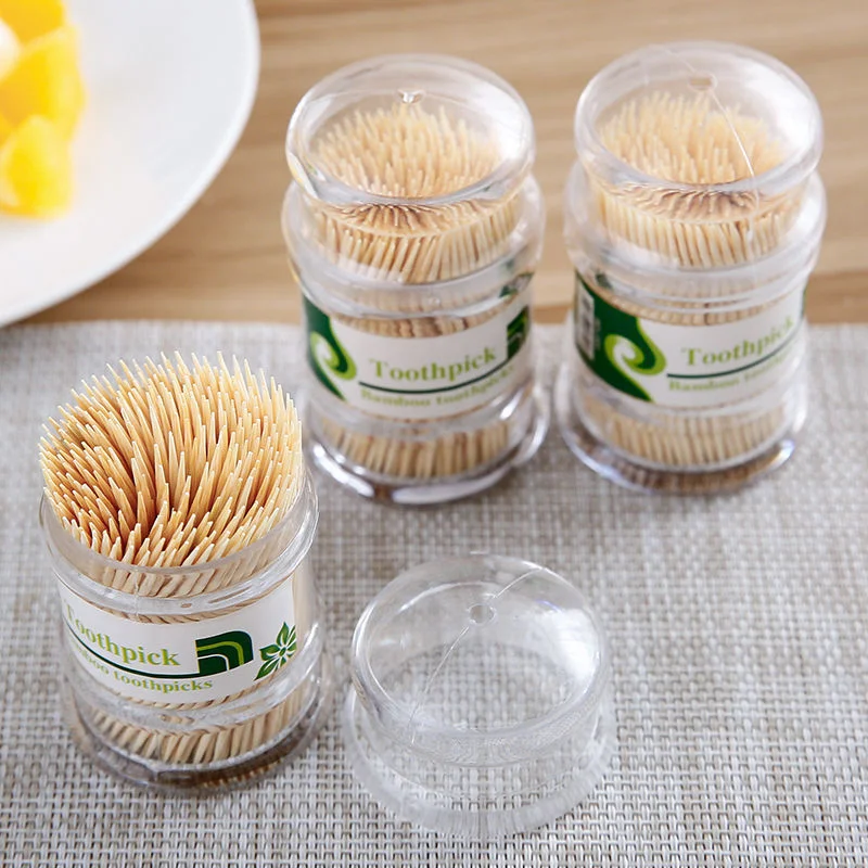 Bamboo Toothpicks Double Sided Toothpicks Wood teeth 250 Piece Sturdy Round Tooth Picks for Teeth Cleaning, Food, Crafts