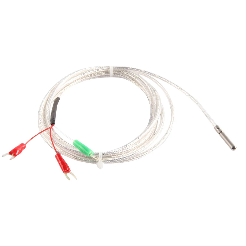 PT100 Lead Temperature Sensor Platinum Thermistor K-type Temperature Sensing Probe