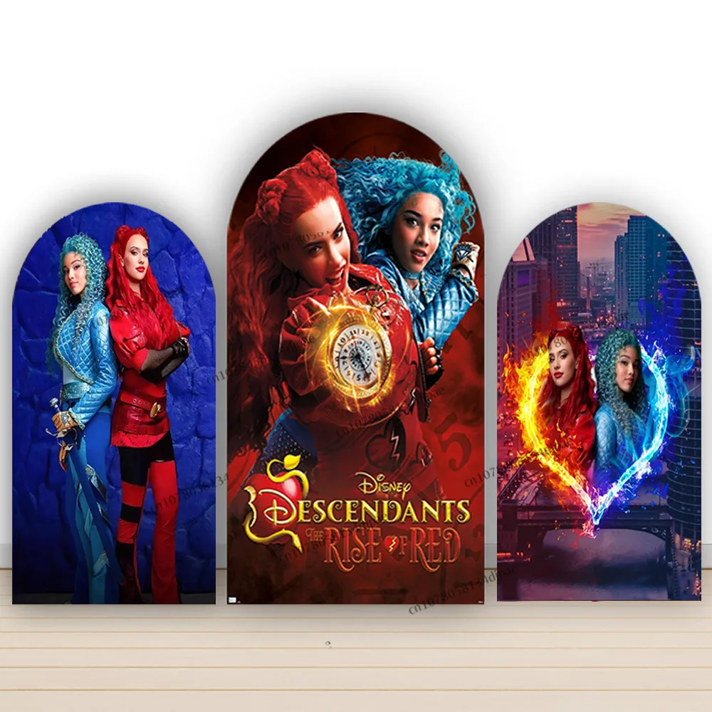 Descendants The Rise of Red Arch Backdrop Cover Girl Birthday Party Background Musical Fantasy Film Promotion Display Banner
