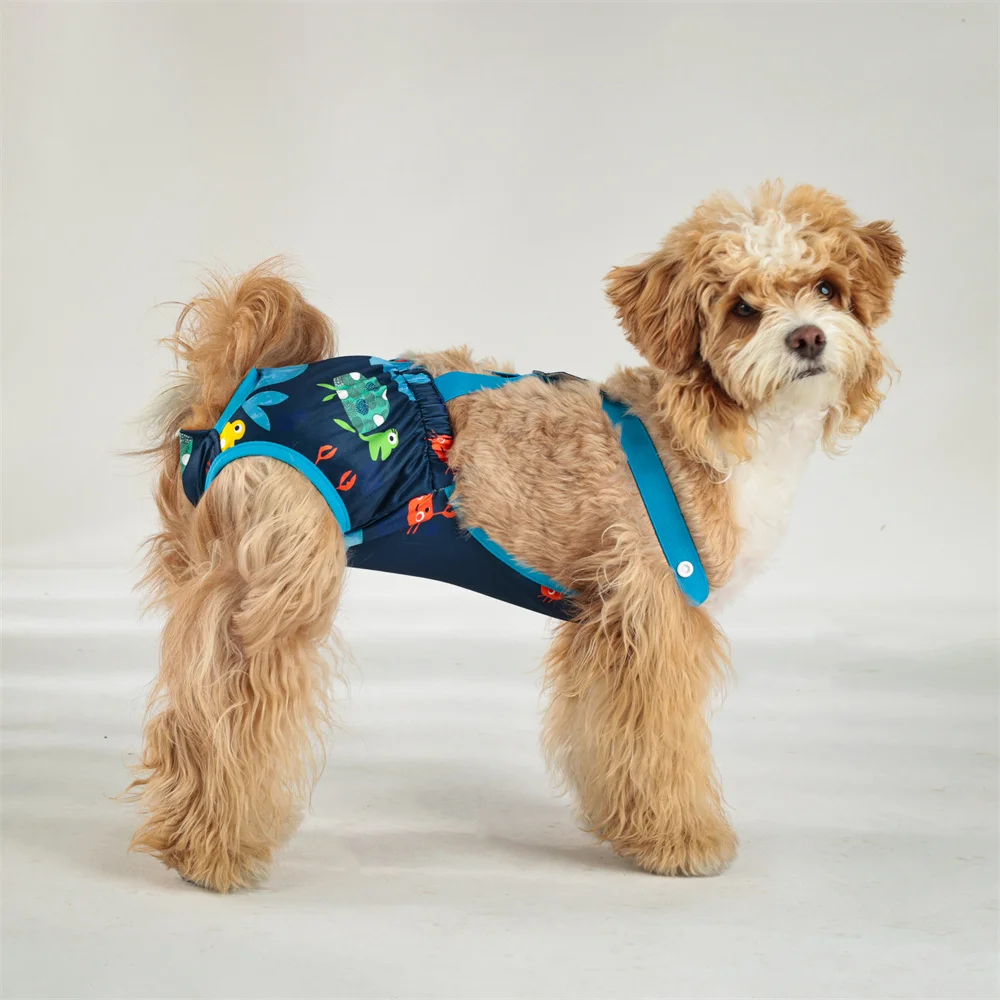 

Pet Dog Sanitary Pants with Harness Physiological Pants Safety Pant Female Dog Menstrual Pants Anti-Harassment PetUnderwear