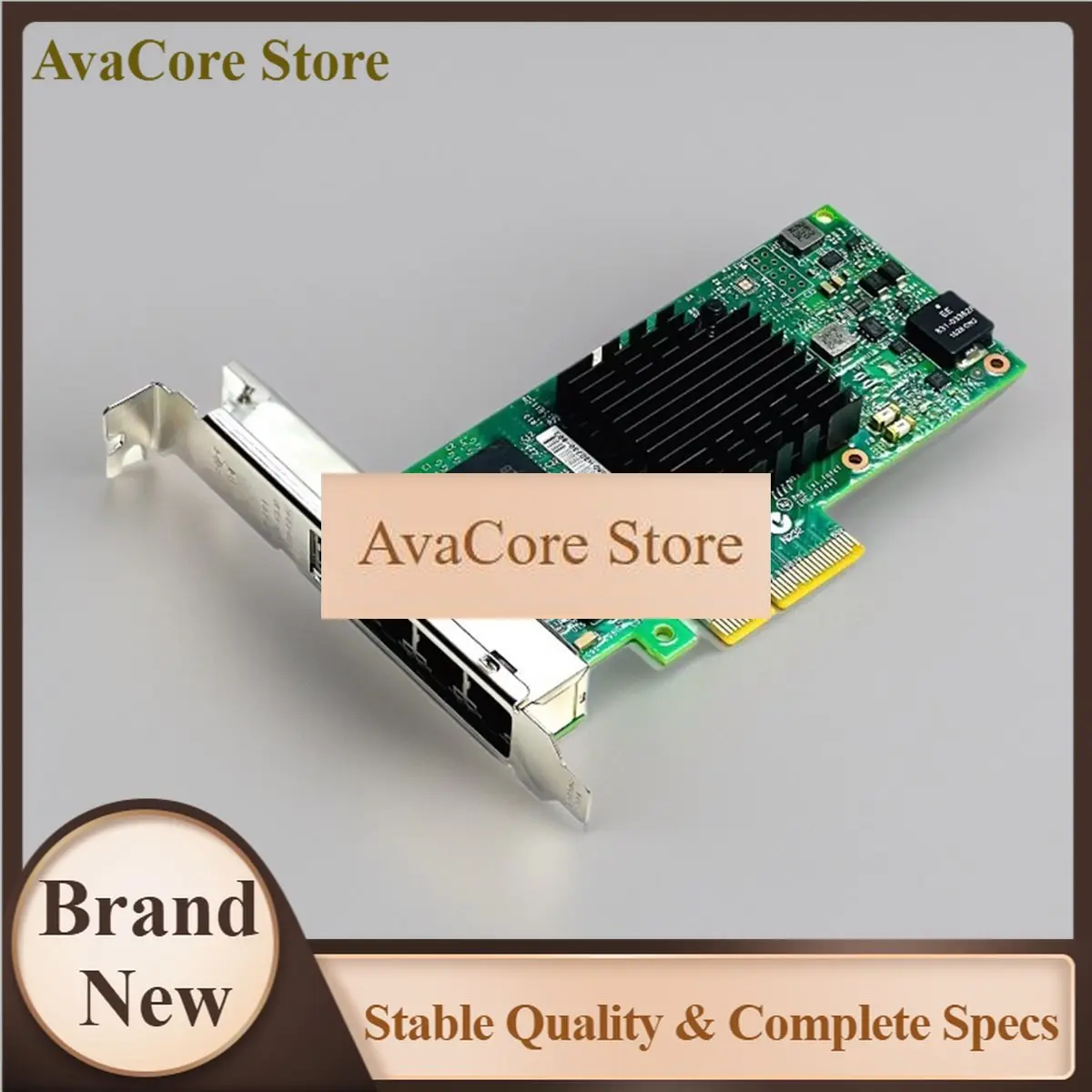 AvaCoreNew Electronics I350-T4 4xGbE Adapter 4-Port PCI-E Network LAN Interface Card, Gigabit Ethernet NIC For Server System X W