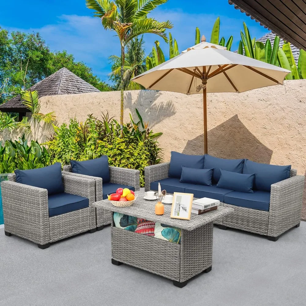 

Patio Furniture Set Outdoor Garden Furniture Sets Balcony Table Lounge Rattan Outside Cheap Terrace Luxury Deals High Quality