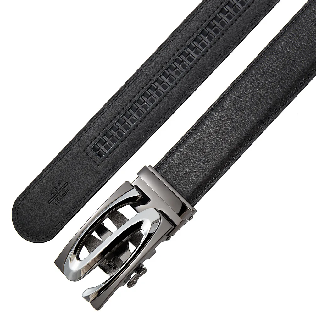 أحزمة جلد البقر الطبيعي للرجال 2025 جودة عالية سبيكة التلقائي مشبك حزام رجالي تان البني الفاخرة الذكور جلد البقر حزام B1005 #6