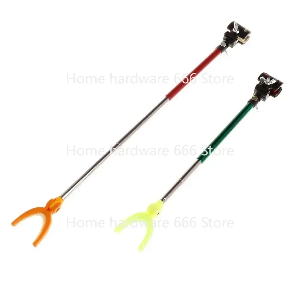 Luminous Fishing Rod Holder, Back Hanging Support, Full Metal Rack, Anti Fall Retractable Stretch, Portable Tackle