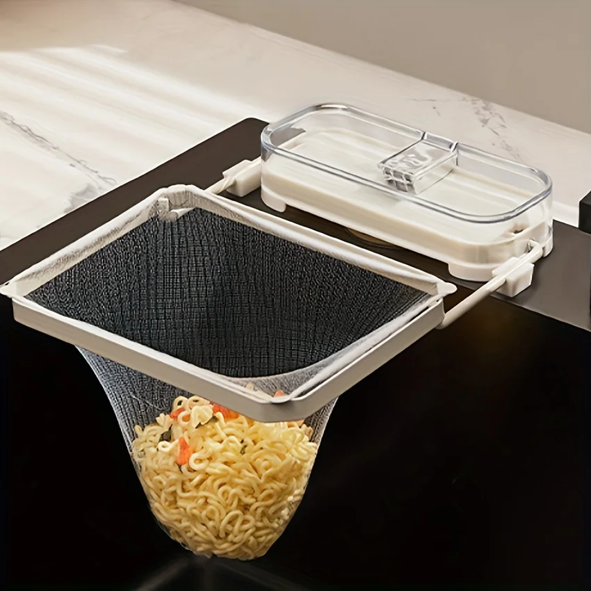 

50pcs Kitchen Sink Filter Screen Holder - Securely Holds Filter Screen, Captures Residue, Includes Reusable Strainer Bags, Fits