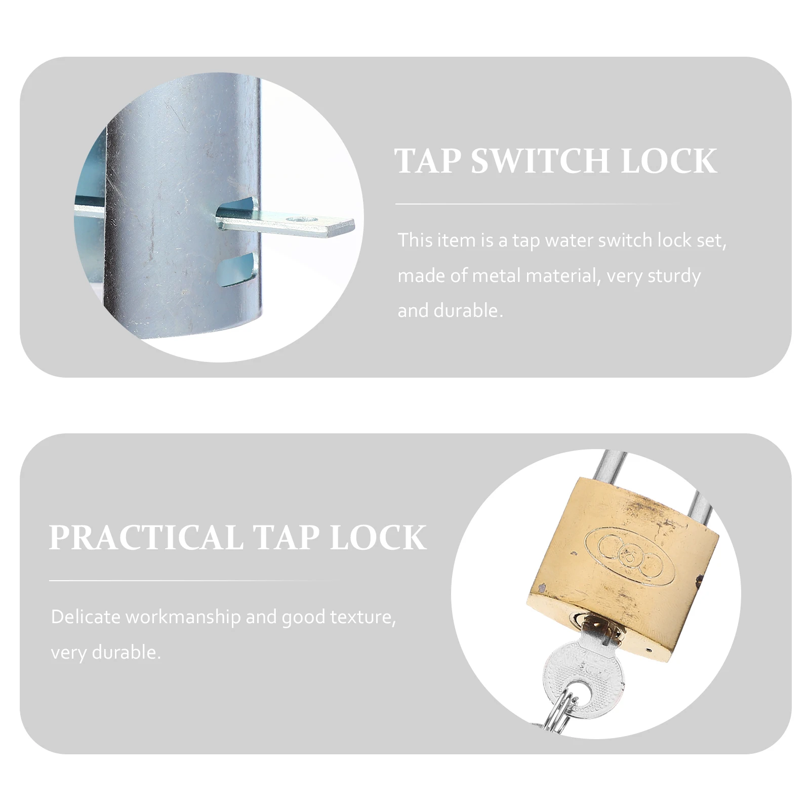 

1 Set Of Water Faucet Lock Outdoor Faucet Locking System Anti-Theft Protective Hose Spigot Valve Blue Security