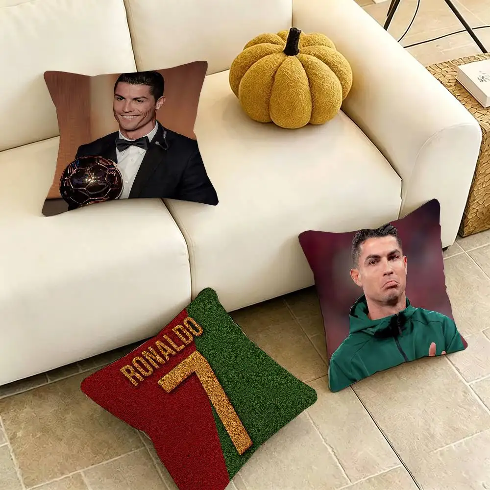 CR7 Cristiano-O Ronaldo Football  Pillow Case Square Double-Sided Sofa Cushion Cover Bedroom Bedside Pillow Gift