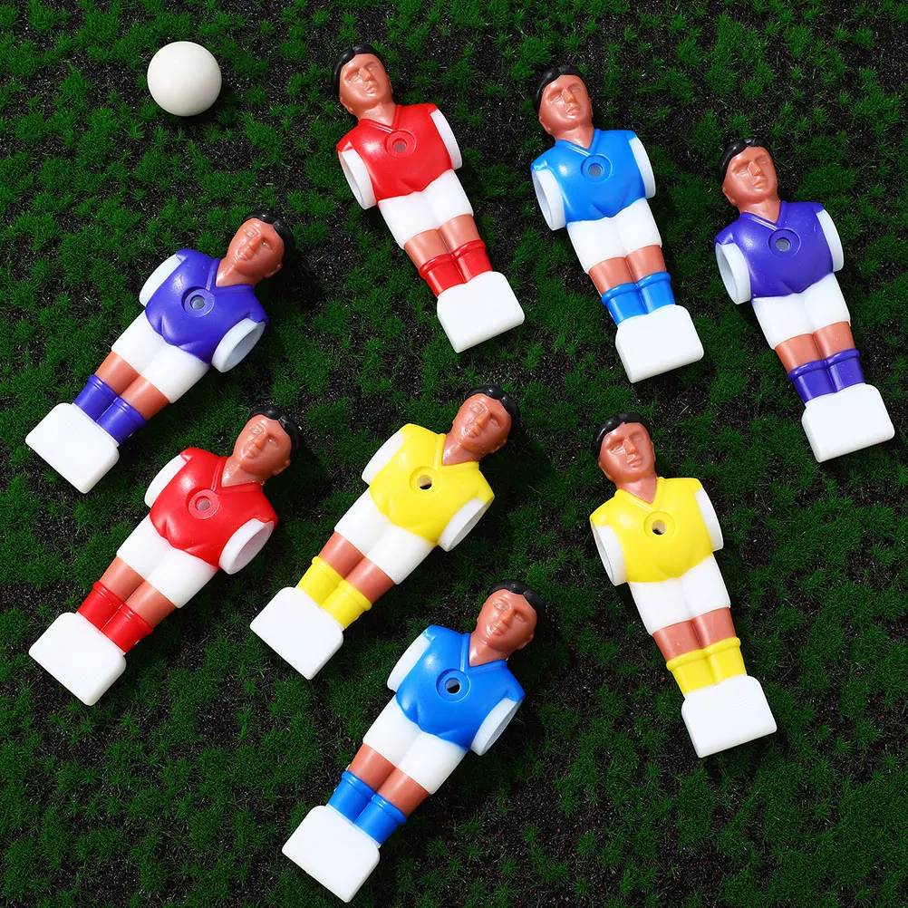 

12 Pcs Table Football Figures Replacement Players Colors Plastic Accessories Foosball Machine Parts Gaming Statues Desk