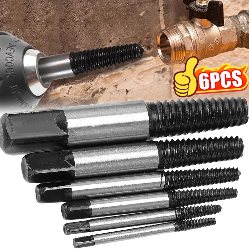 

Thread Damaged Screw Extractor Kits Easy Out Broken Bolt Extractors Water Pipe Remover Automotive Mechanical Repairs Tools