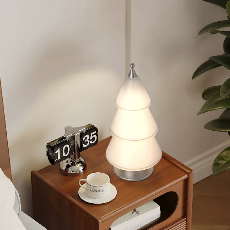 Nordic LED small desk lamp touch switch learning bedroom lamp bedside living room lamp Christmas tree small desk lamp