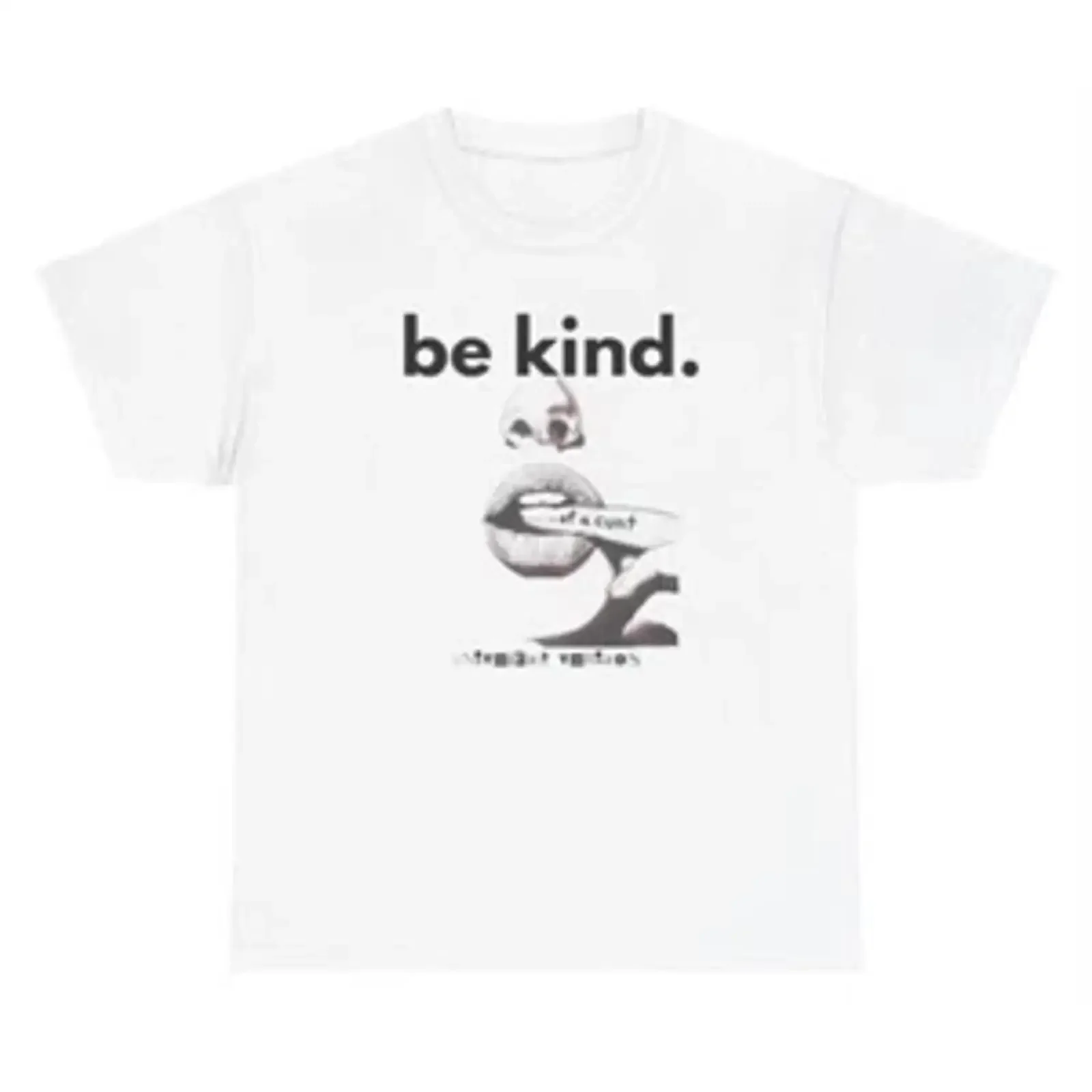 Camiseta Be Kind Of A Cnt, Divertida, Estilo Y2K, Ofensiva, Iridónea, con Humor, Meme, Vintage, Lavada, Elástica, Transpirable, Unisex