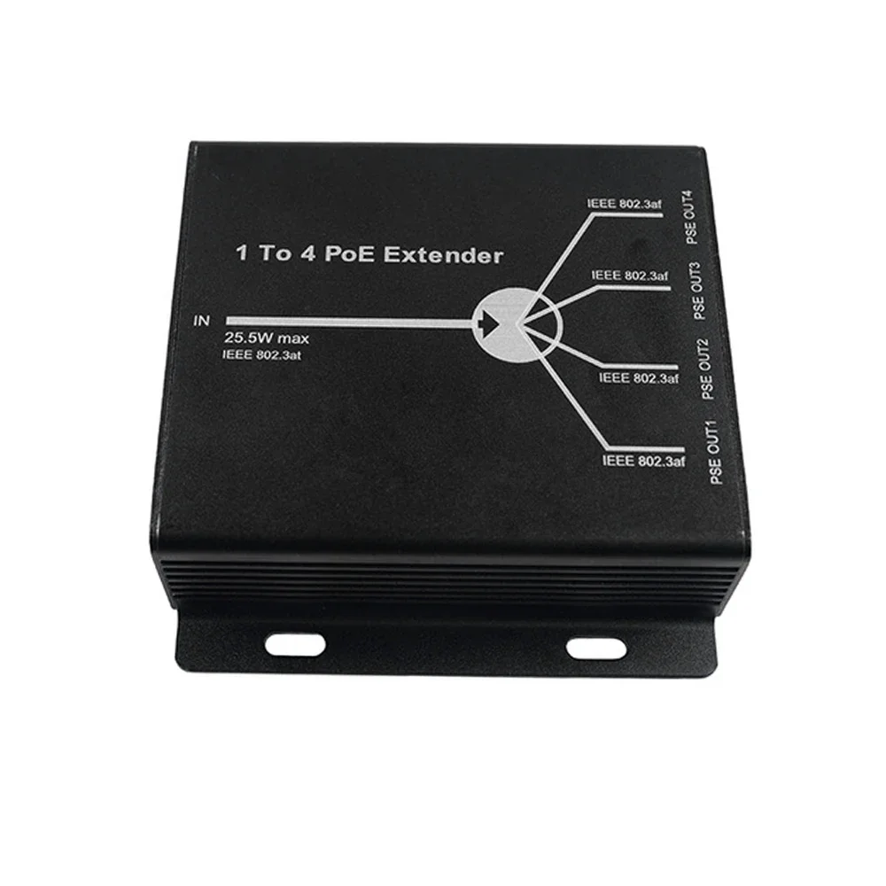 Extensor PoE para Câmera IP, Extensor de 4 Portas, Porta IEEE802.3af, Extensor para Max, 1, 2, 4 Portas