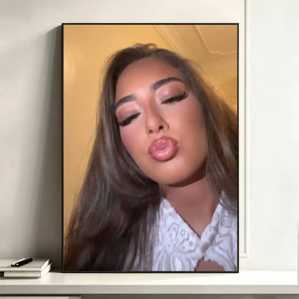 K-Kim Kardashian M-Memes  Poster Waterproof Wall Art Sticker For Bar Living Room Vintage Decor High Quality Print Gift