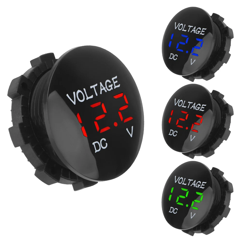 DC 12V-24V Mini Digital Voltmeter Voltage Meter Tester Led Display For Car Auto Motorcycle Boat ATV Truck Refit Accessories