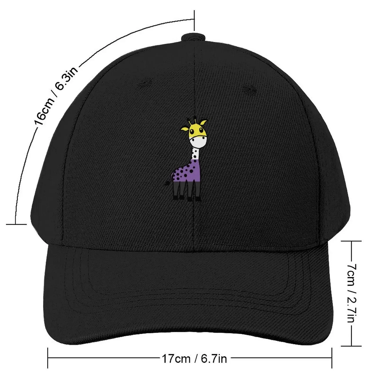 Non Binary Giraffe! Baseball Cap derby hat Sun Hat For Children Caps For Men Women's