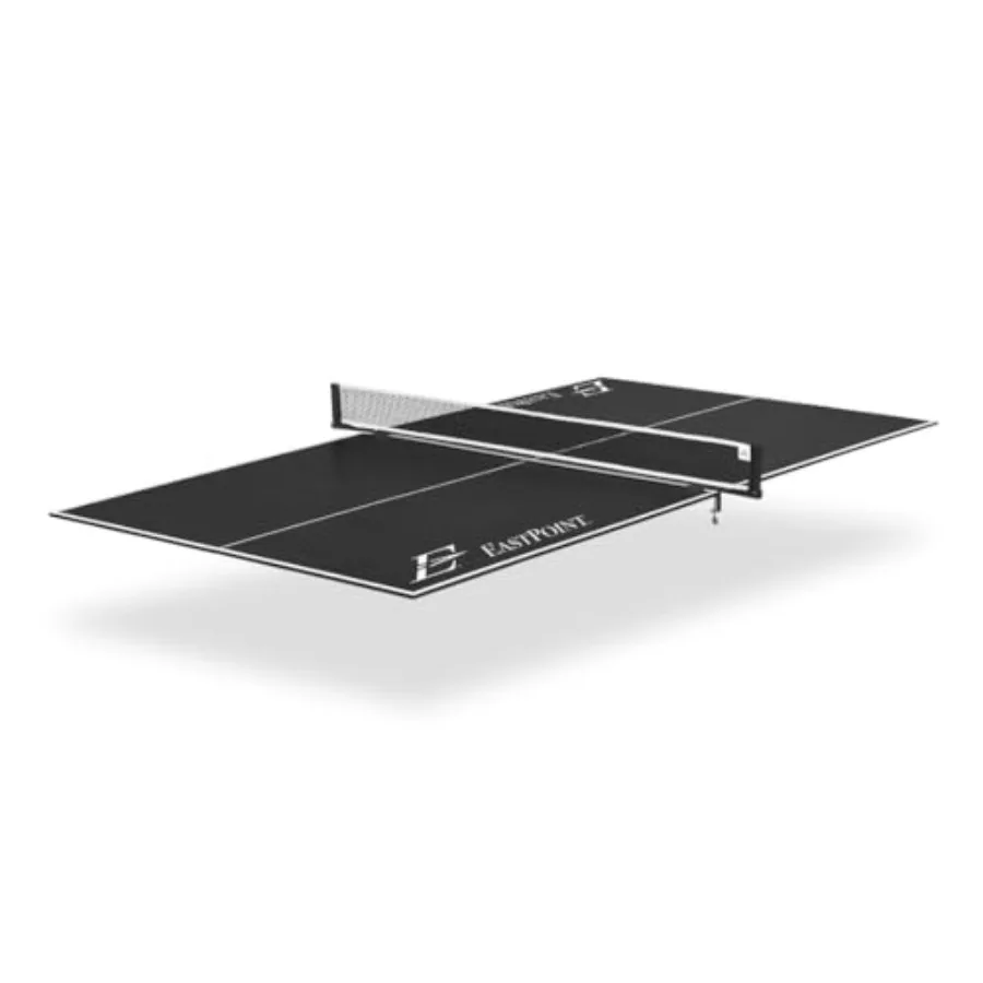 

EastPoint Foldable Table Tennis Conversion Top - 9 ft x 5 ft Blue - Net and Posts Included as Ping Pong Accessories - Wood Surf