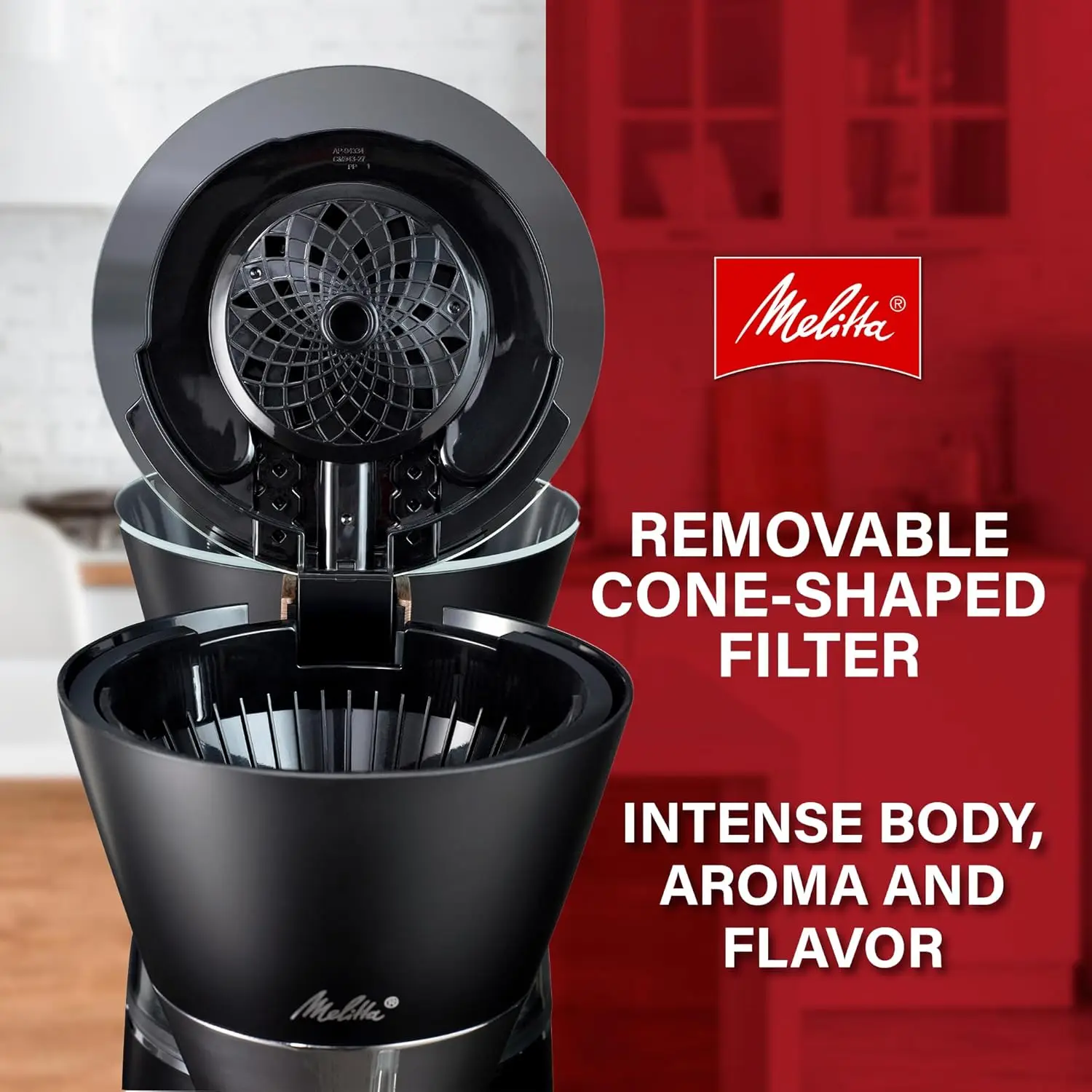 Automatic 12-Cup Drip Coffee Maker with 5 Filters, Black, Programmable Touch Control, Adjustable Keep-Warm Time & Brew Strength