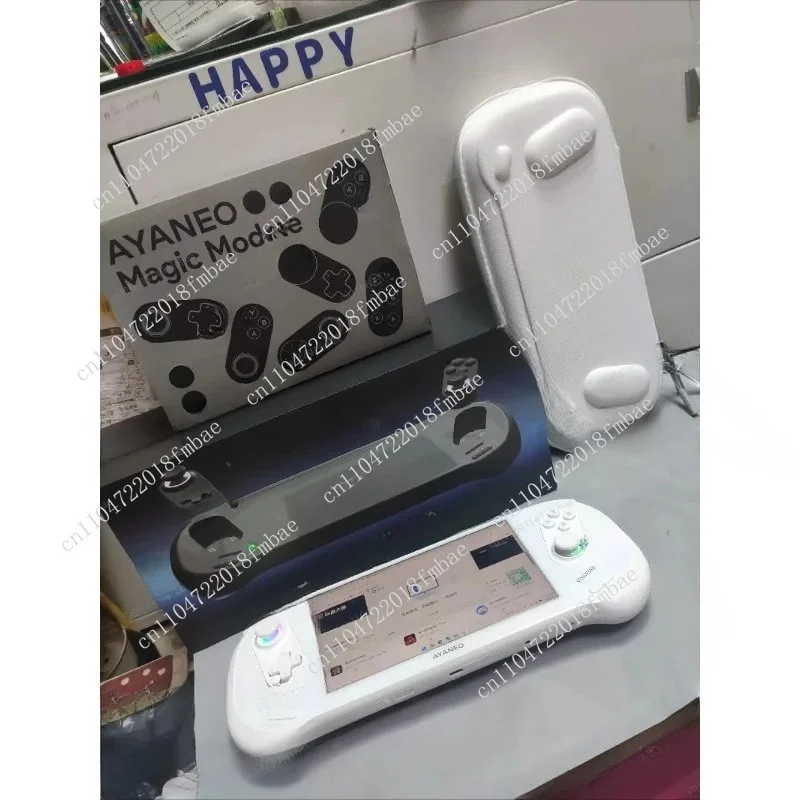 Modular handheld with magic module + original storage bag, 99% new AYANEO 3 AMD AI9 HX370 64G + 2TB white full set