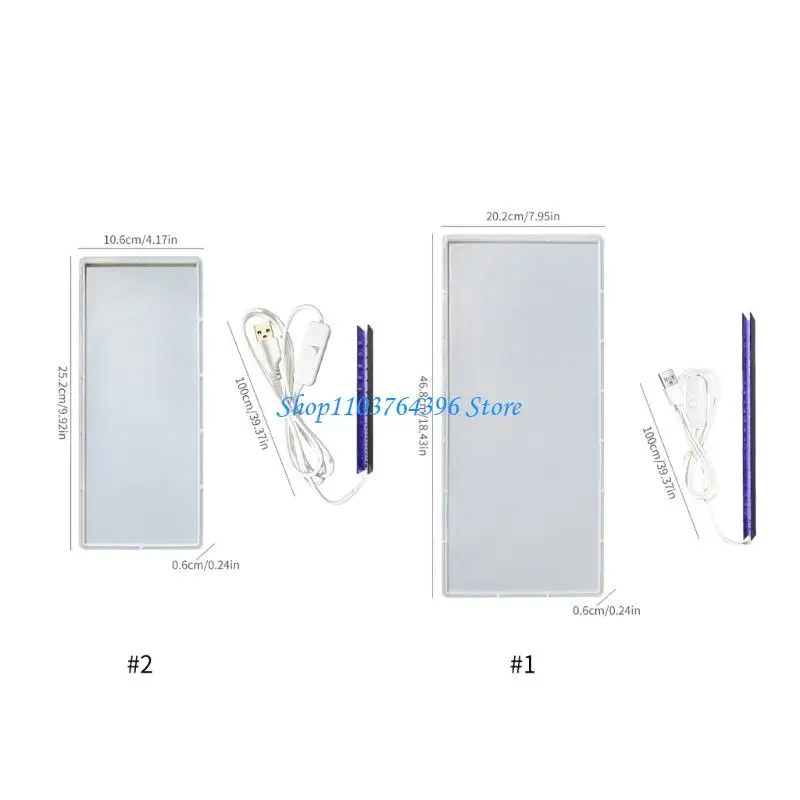 قوالب سيليكون مربعة لمصباح ليلي USB DIY مكتب صنع قالب تزيين المنزل