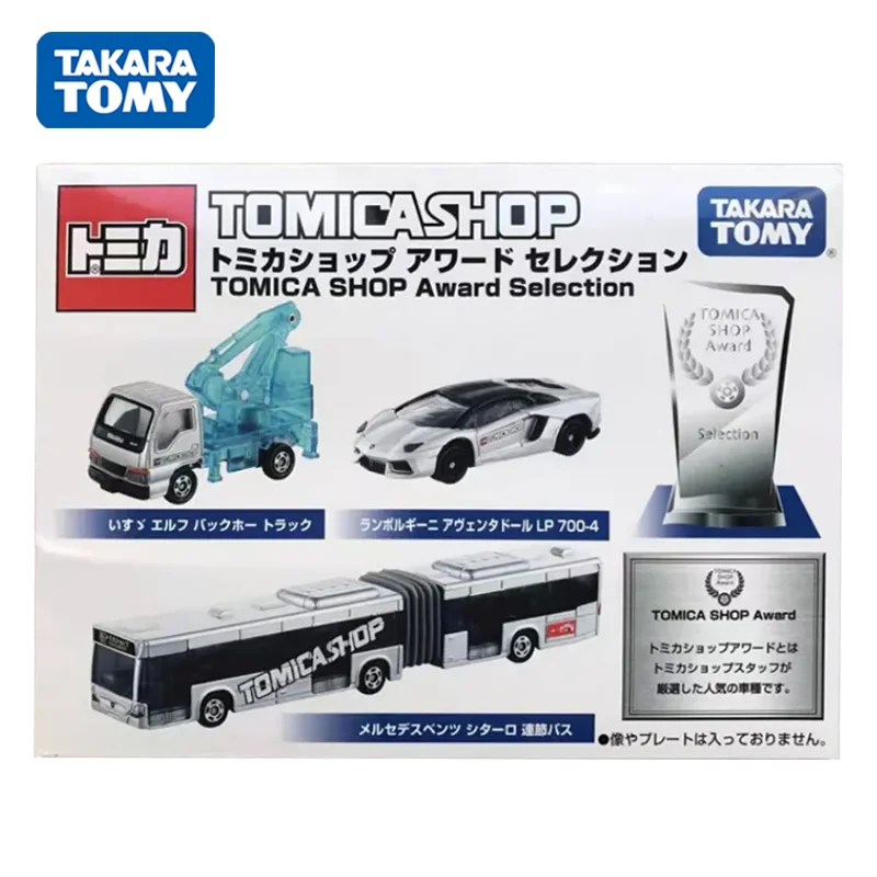 TAKARA TOMY Tomica Shop Award Selection Lamborghini LP 700-4 Benz Bus Alloy Toys, vehículo de Motor, modelo de Metal fundido a presión, regalos para niños