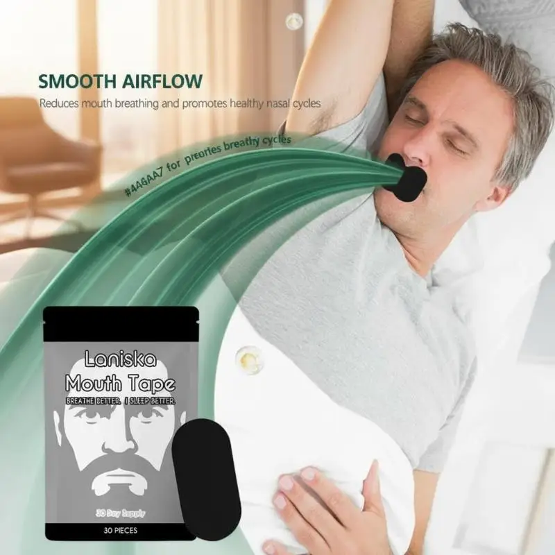 Anti Snoring Sleep Mouth Tape Best Breathing Nasal Strips Improved Sleeping Snoring Relief Preventing Dry Mouth at Night