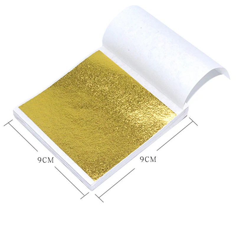 100pcs Shiny Gold Foil Sliver Copper Foil Glitters DIY Art Craft Leaf Sheet Gilding Foil Decor Paper Resin Candle Making Filling